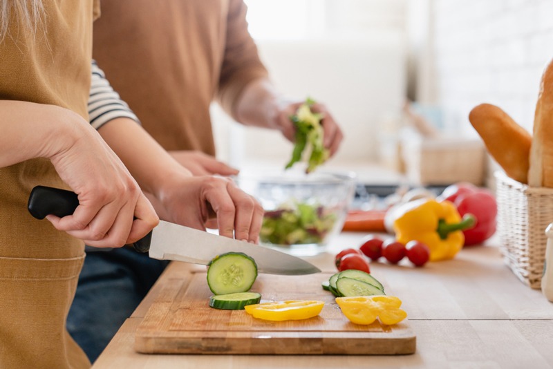 Cutting up Vegetables