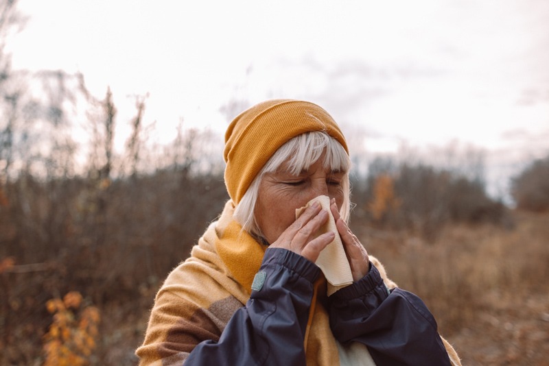 Woman with Fall Allergies