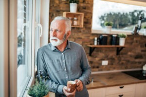 Man Experiencing Seasonal Affective Disorder