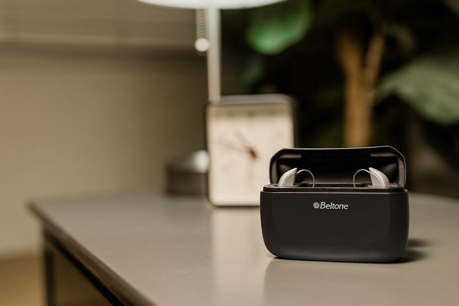 Beltone Hearing Aid Charger on Counter