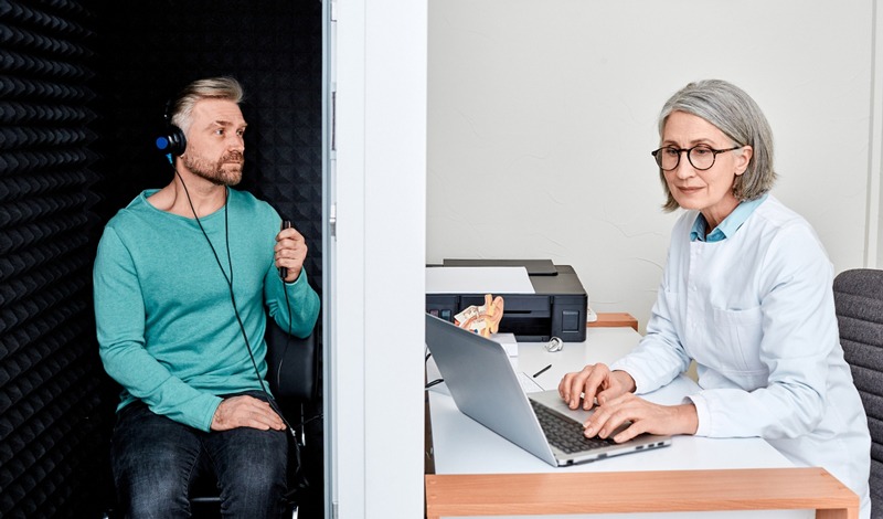 Patient Receiving Audio Test