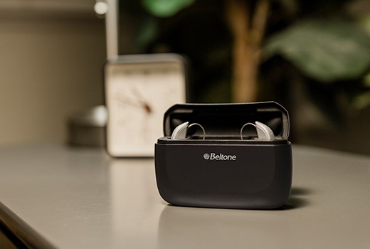 Beltone Premium Hearing Aid Charger on Counter